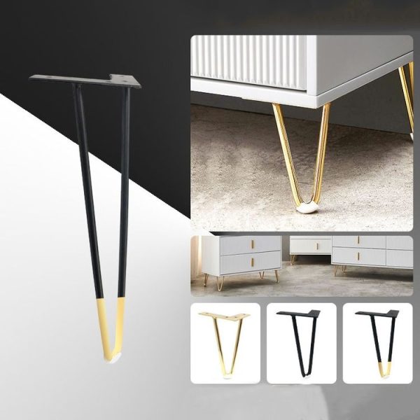 LH-S0006 Metal Furniture Support Legs, Height: 12cm (Black Gold) - Image 7