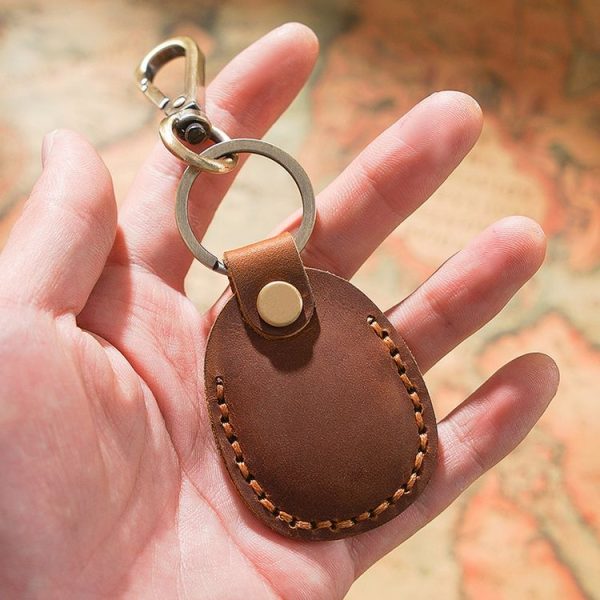 18Y-011 Vintage Leather Access Control Proximity Card Holder (Coffe) - Image 3