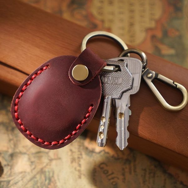 18Y-011 Vintage Leather Access Control Proximity Card Holder (Coffe) - Image 4