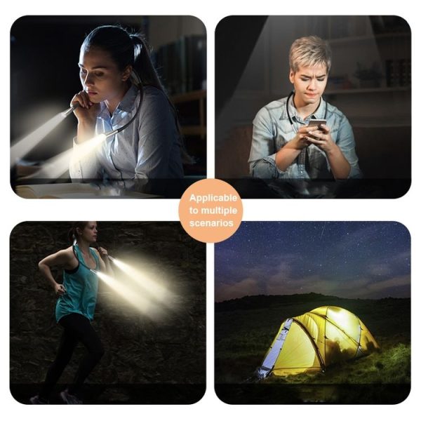 LED Hanging Neck Light Universal Hose Eye Protection Reading Light (Space Silver) - Image 7