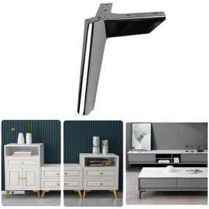 LH-FJ0039 Metal Furniture Support Legs, Height: 10cm (Gun Black)
