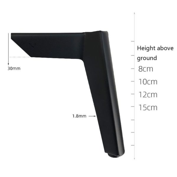 LH-FJ0039 Metal Furniture Support Legs, Height: 10cm (Gun Black) - Image 4