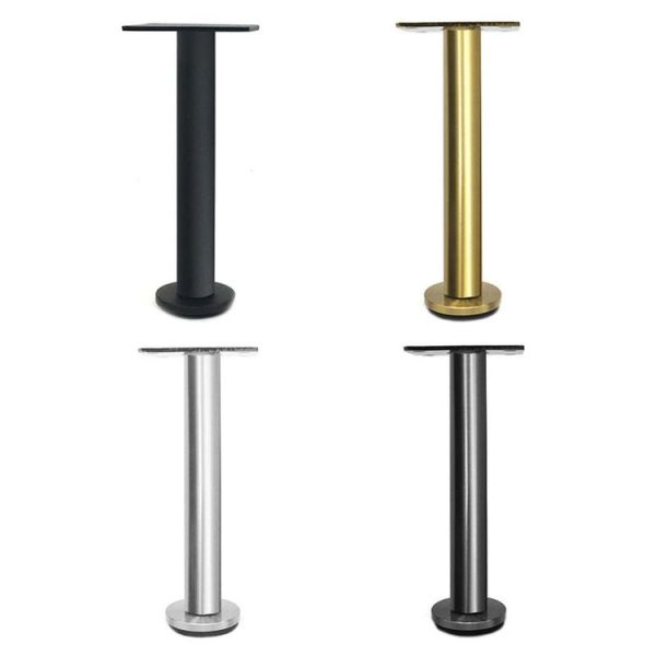 LH-TJ003 Adjustable Stainless Steel Round Tube Furniture Legs, Height: 10cm (Black Titanium) - Image 2