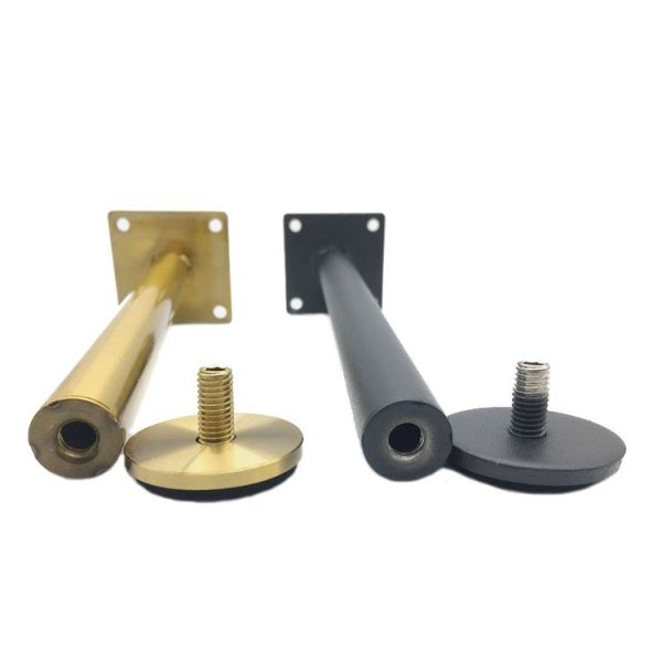 LH-TJ003 Adjustable Stainless Steel Round Tube Furniture Legs, Height: 10cm (Black Titanium) - Image 5