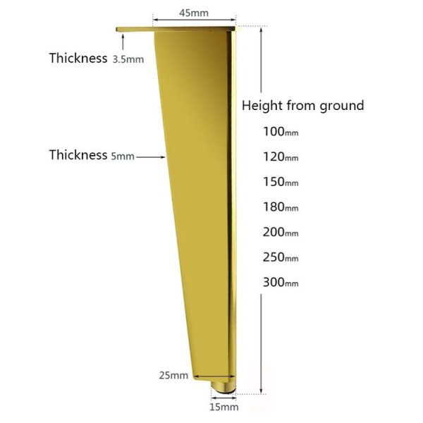 Adjustable All Aluminium Furniture Stand Legs, Height: 10cm (Silver) - Image 4