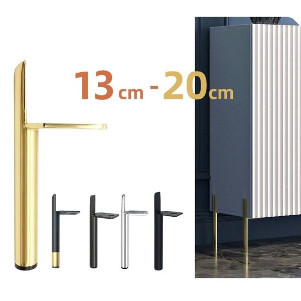 LH-D012-01 Cylindrical Metal Furniture Support Legs, Height: 20cm (Black Gold) - Image 2
