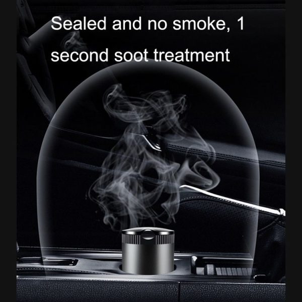Car Ashtray With LED Ambient Light (Silver) - Image 7