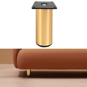 LH-OU050 Thickened Stainless Steel Furniture Support Legs, Height: 12cm (Rose Gold)