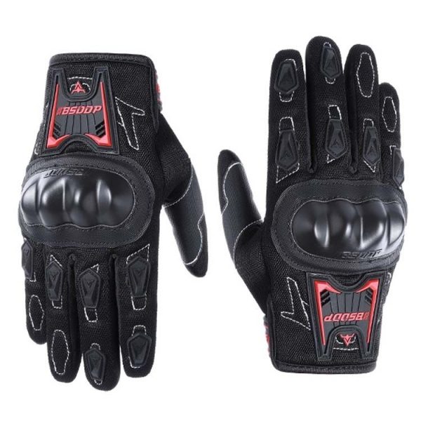 BSDDP RH-A0132 Full Finger Protection Outdoor Motorcycle Gloves, Size: L (Black)