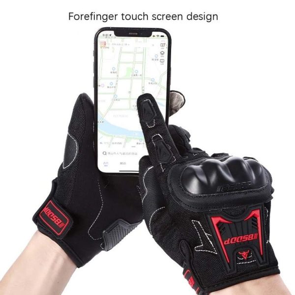 BSDDP RH-A0132 Full Finger Protection Outdoor Motorcycle Gloves, Size: L (Black) - Image 3