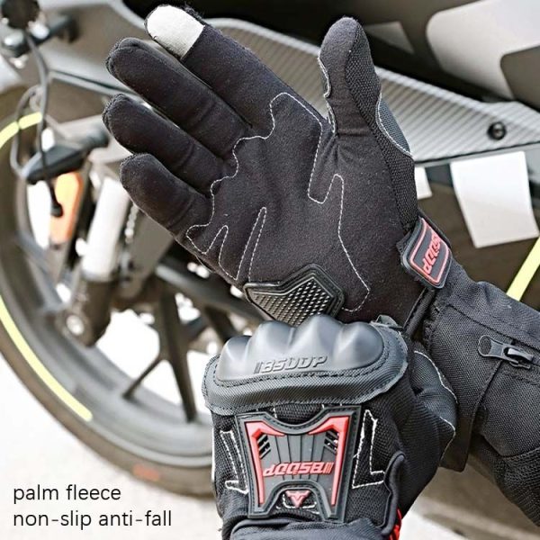 BSDDP RH-A0132 Full Finger Protection Outdoor Motorcycle Gloves, Size: L (Black) - Image 5