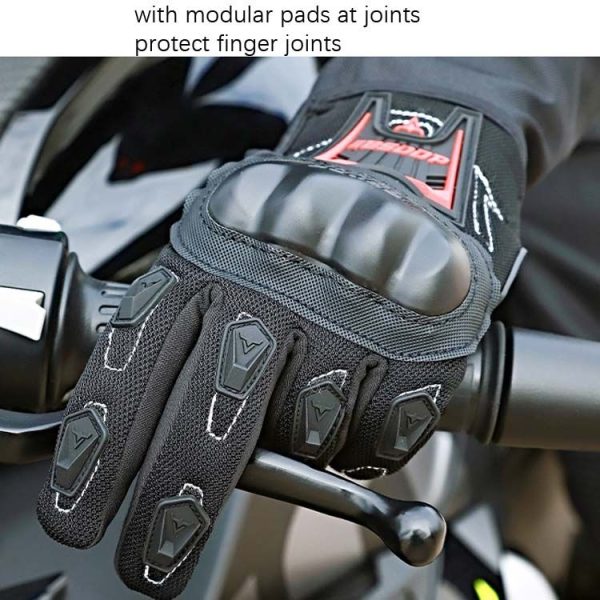 BSDDP RH-A0132 Full Finger Protection Outdoor Motorcycle Gloves, Size: L (Black) - Image 6