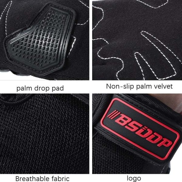 BSDDP RH-A0132 Full Finger Protection Outdoor Motorcycle Gloves, Size: L (Black) - Image 7