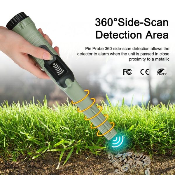 HS-12 Outdoor Handheld Treasure Hunt Metal Detector Positioning Rod (Black Orange) - Image 5