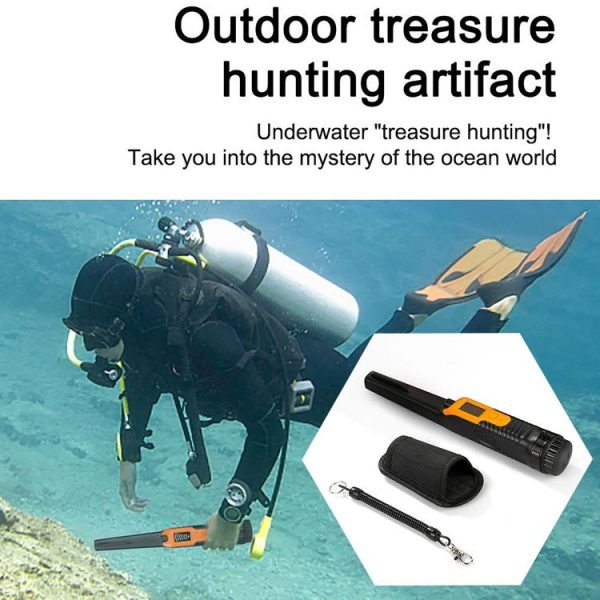 HS-12 Outdoor Handheld Treasure Hunt Metal Detector Positioning Rod (Black Orange) - Image 6
