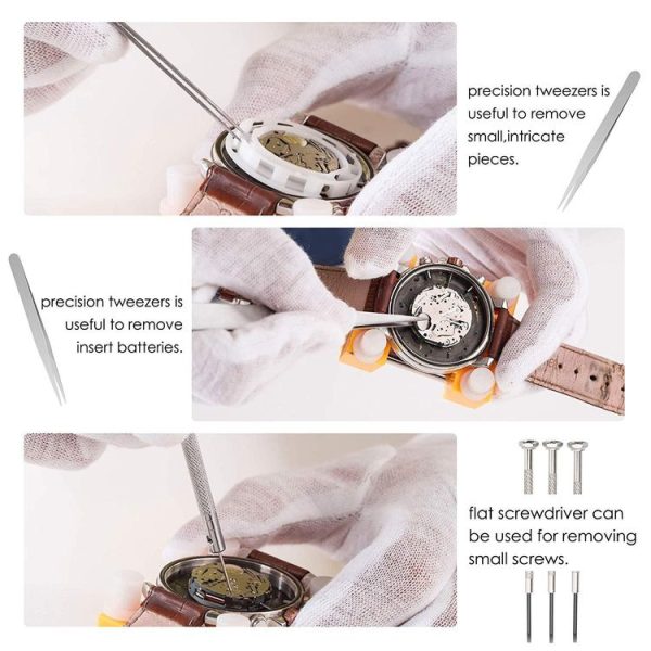 6 In 1 Watch Repair Kit Set Watch Cap Opener Strap Adjuster - Image 5