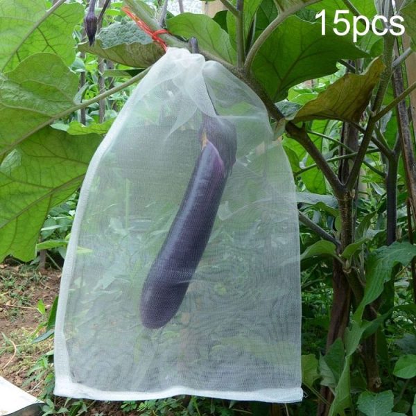 15 PCS Fruit & Vegetable Insect-Proof And Bird-Proof Nylon Mesh Bag, Specification: 25x25cm