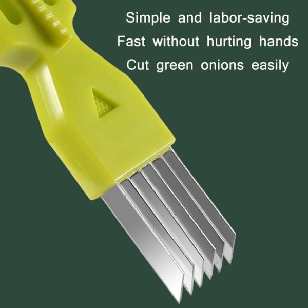 Home Kitchen Multifunctional Green Onion Peeler (Green) - Image 3