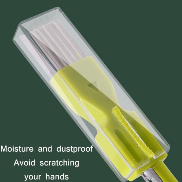 Home Kitchen Multifunctional Green Onion Peeler (Green) - Image 4