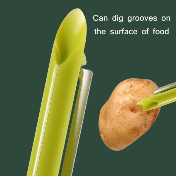 Home Kitchen Multifunctional Green Onion Peeler (Green) - Image 5