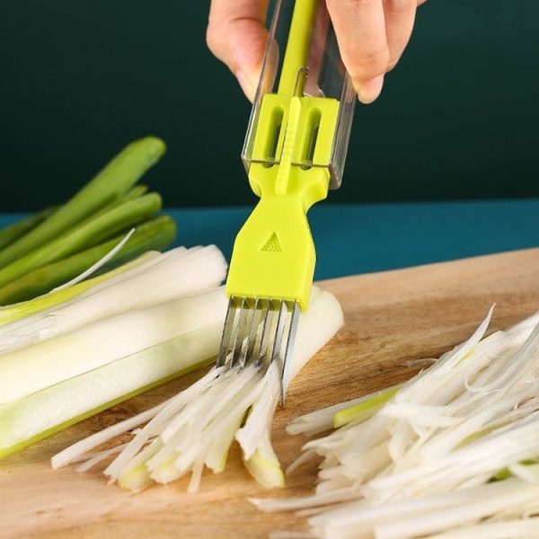 Home Kitchen Multifunctional Green Onion Peeler (Green) - Image 7