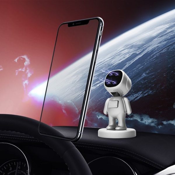 TOPFREE Astronaut Car Bracket Magnetic Adhesive Paste Navigation Car Phone Bracket (Black) - Image 4
