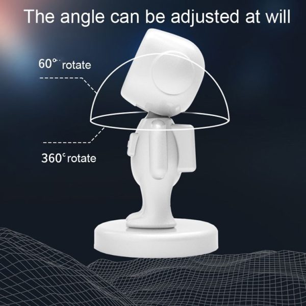 TOPFREE Astronaut Car Bracket Magnetic Adhesive Paste Navigation Car Phone Bracket (Black) - Image 6
