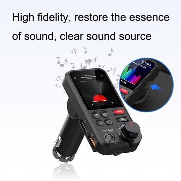 BT93 Color Screen Car MP3 Bluetooth Player (Black) - Image 2