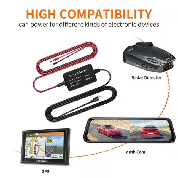 C301 12V to 5V Car ACC Takes Electricity Buck Cables, Model: Buckle + Electric Pen + Cable Tie - Image 6