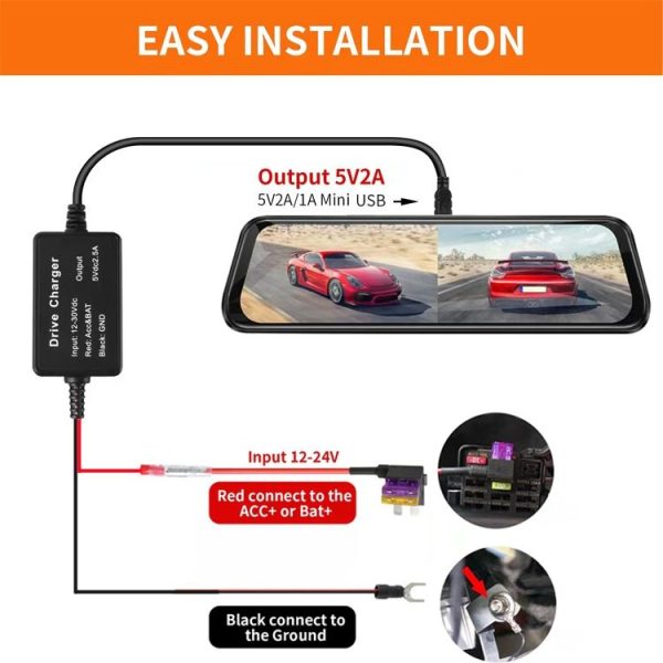 C301 12V to 5V Car ACC Takes Electricity Buck Cables, Model: Buckle + Electric Pen + Cable Tie - Image 7
