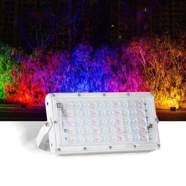 50W LED RGB Waterproof Ultra-light Outdoor Flood Light with Remote Control - Image 7