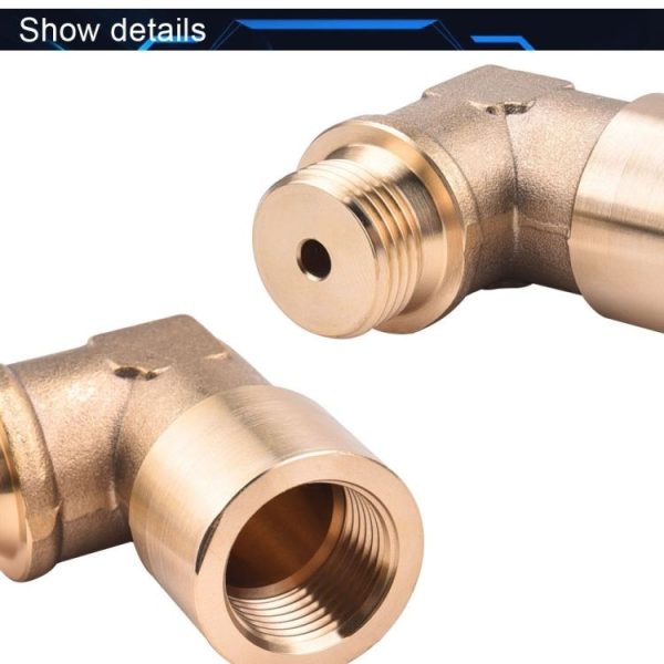 M18x1.5 Automotive 90 Degree Oxygen Sensor Brass Elbow Fitting - Image 5