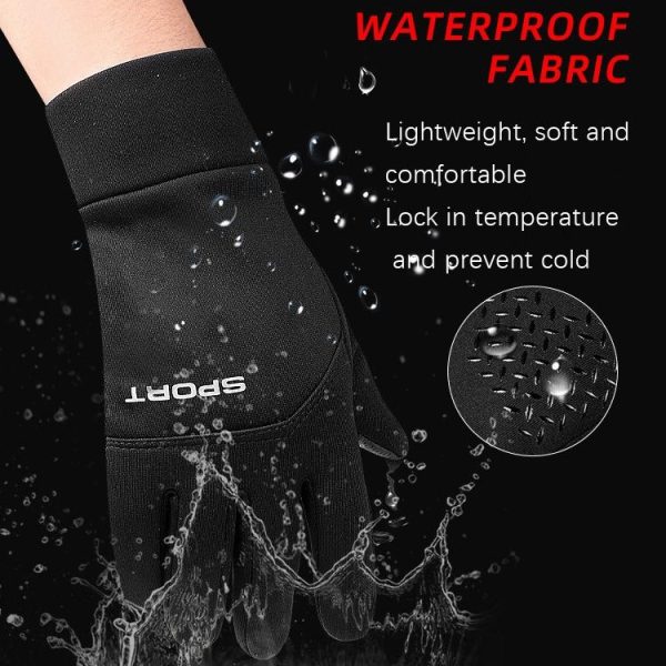 Outdoor Sports Velvet Anti-Slip Glove, Size: L (Black) - Image 5