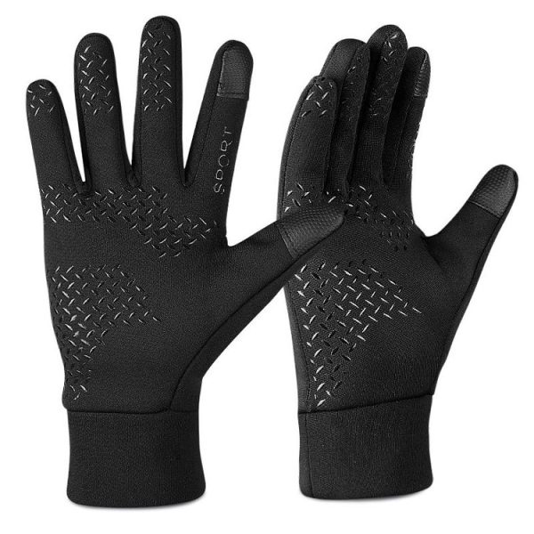 Outdoor Sports Velvet Anti-Slip Glove, Size: XL (Black)