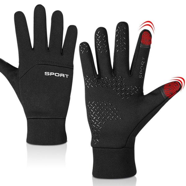 Outdoor Sports Velvet Anti-Slip Glove, Size: XL (Black) - Image 2