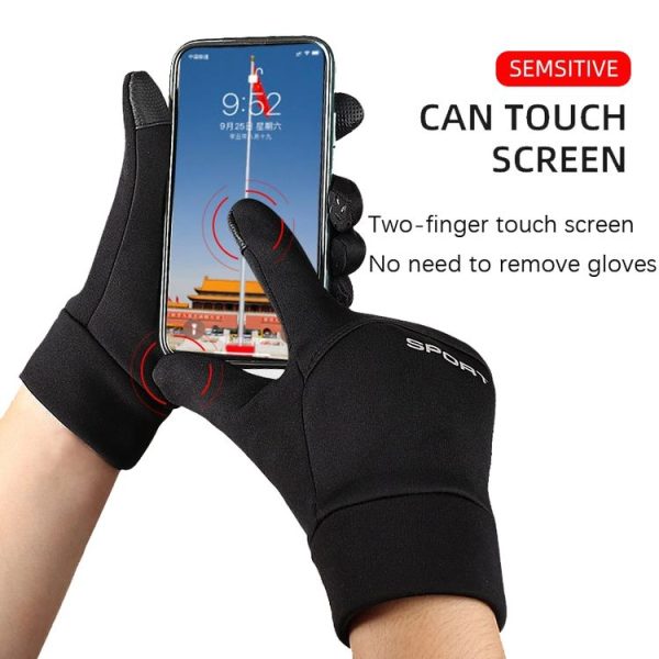 Outdoor Sports Velvet Anti-Slip Glove, Size: XL (Black) - Image 6