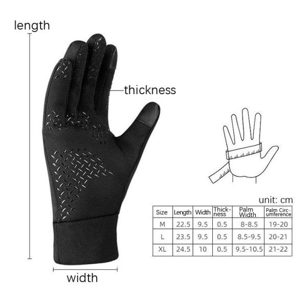 Outdoor Sports Velvet Anti-Slip Glove, Size: XL (Black) - Image 7
