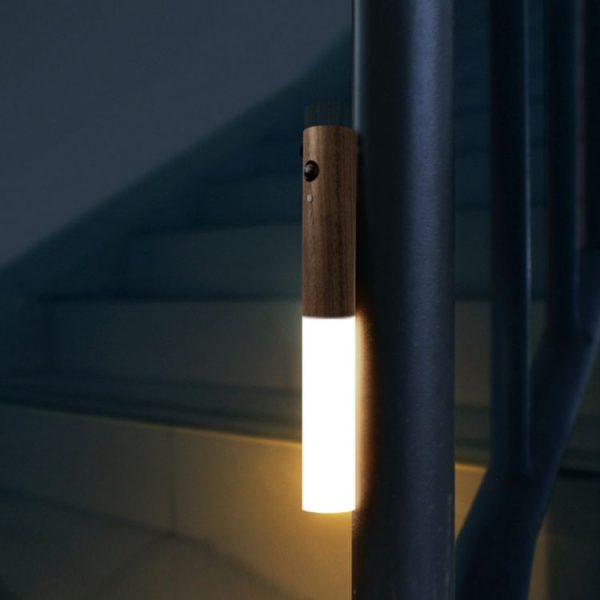 Home Intelligent Corridor Human Body Induction LED Night Light (Walnut Color)