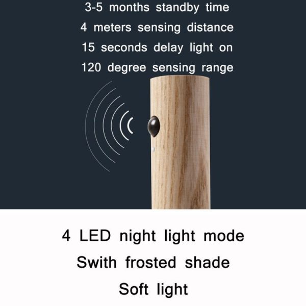 Home Intelligent Corridor Human Body Induction LED Night Light (Walnut Color) - Image 3