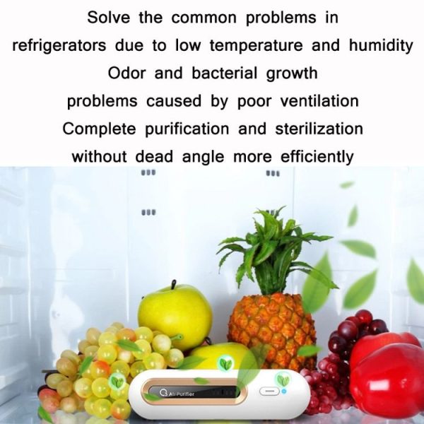 M9 Mini Ozone Sterilizer Home Refrigerator Deodorizer (White) - Image 3