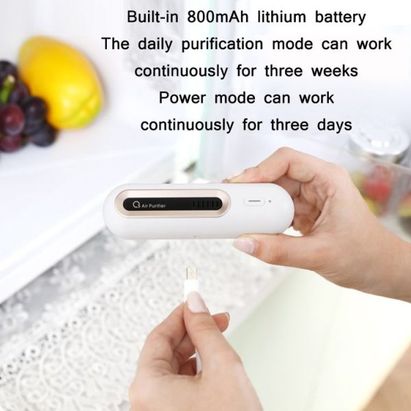 M9 Mini Ozone Sterilizer Home Refrigerator Deodorizer (White) - Image 5