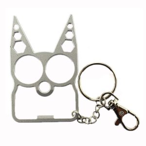 2 PCS 6 In 1 Multifunctional Keychain Zinc Alloy Bottle Opener (Silver)