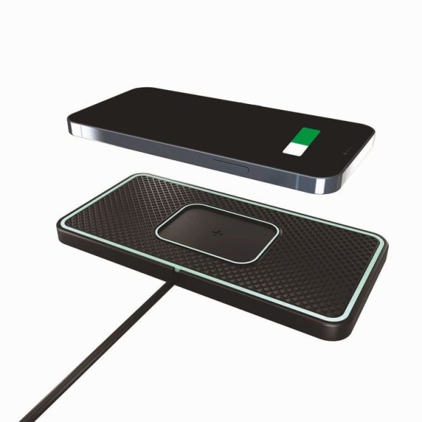 C1-PRO 2 In 1 15W Car Wireless Charging Anti-Slip Pad With Luminous For AirPods / iPhone - Image 2