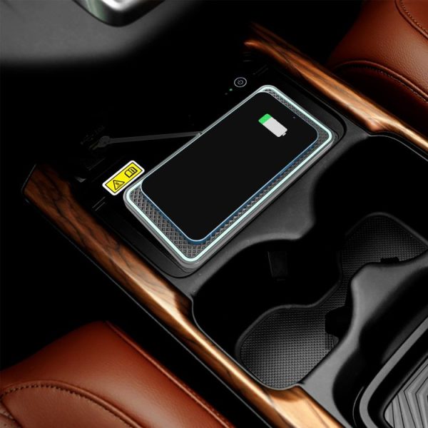 C1-PRO 2 In 1 15W Car Wireless Charging Anti-Slip Pad With Luminous For AirPods / iPhone - Image 6
