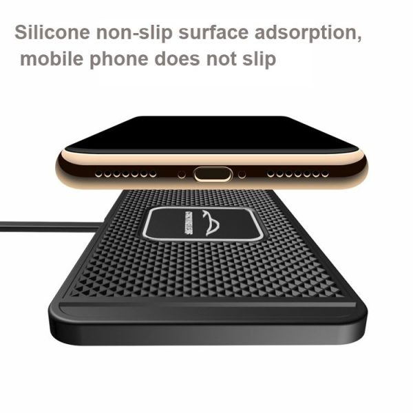 C1 30cm Short Cable 15W QI Car Wireless Charging Anti-Skid Pad - Image 5