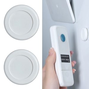 2 Sets Round Magnetic Absorption Hook with Magnet (White)
