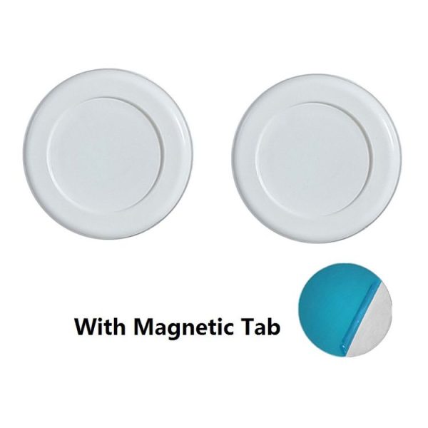 2 Sets Round Magnetic Absorption Hook with Magnet (White) - Image 2