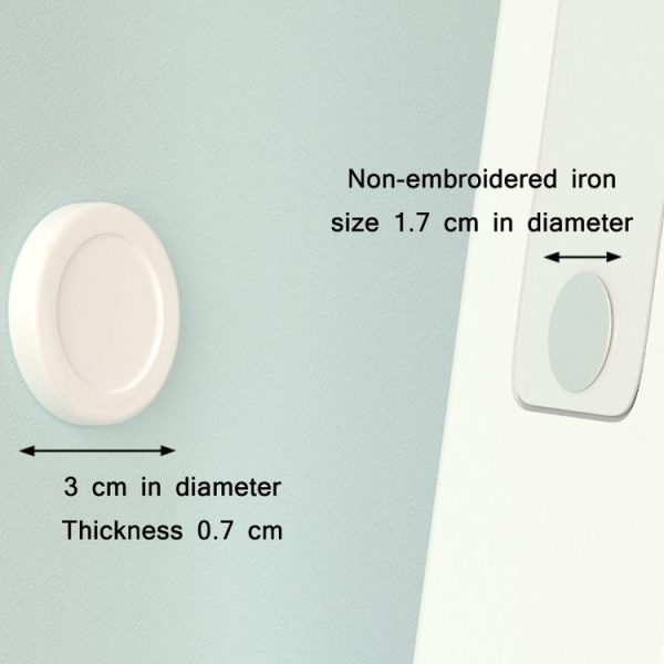 2 Sets Round Magnetic Absorption Hook with Magnet (White) - Image 3