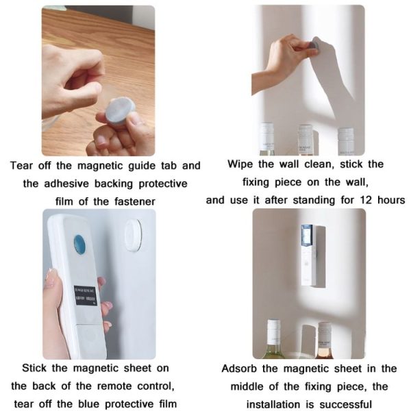 2 Sets Round Magnetic Absorption Hook with Magnet (White) - Image 4