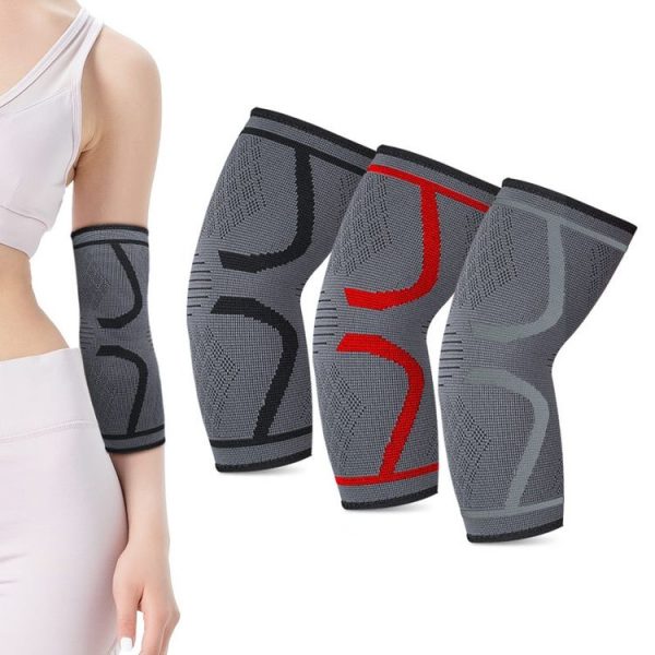 1pair Fitness Sports Protective Gear Breathable Sweating Sports Elbow Pads, Size: S (Black) - Image 2